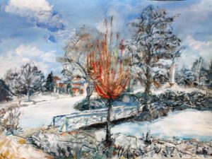 VHS-Kurs, Schnee, Strukturmalerei