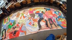 Wandbild, Körperbilder, Schüler