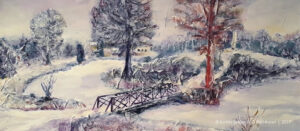 Strukturmalerei, Winter, Katrin Seifert, Chinapapier, Aquarellpapier, Gouache